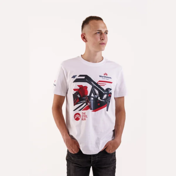 T-shirt - Steel Run - white